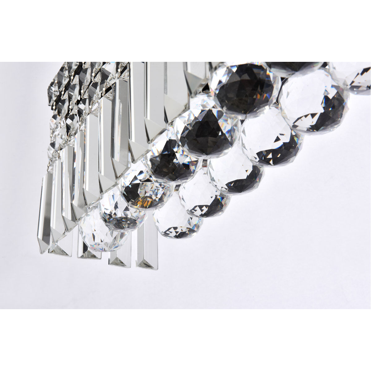 Maxime 7 Light 4.5 inch Black and Clear Wall Sconce Wall Light in Royal Cut