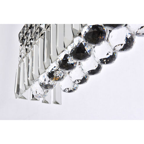 Maxime 7 Light 4.5 inch Black and Clear Wall Sconce Wall Light in Royal Cut