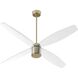 Samaran 60 inch Aged Brass with Clear Acrylic Blades Ceiling Fan