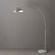 Luna Bella 92 inch 14 watt Satin Nickel and White Arc Floor Lamp Portable Light in Satin Nickel and White Steel