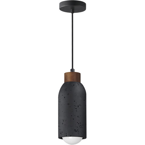 Pompeii 1 Light 4.75 inch Lava and Black Single Pendant Ceiling Light