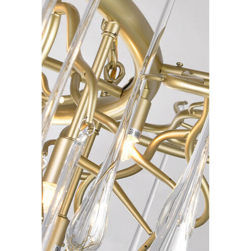 Anita 12 Light 43 inch Gold Leaf Down Chandelier Ceiling Light