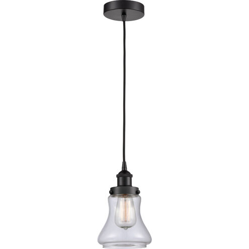 Edison Bellmont 1 Light 6 inch Matte Black Mini Pendant Ceiling Light