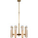 Ian K. Fowler Malik LED 24 inch Hand-Rubbed Antique Brass Chandelier Ceiling Light in Alabaster, Medium