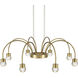 Yep Vario 8 Light 25.25 inch Titanium Gold Chandelier Ceiling Light