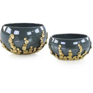 Golden Disc 11.5 X 6.75 inch Bowls, Set of 2