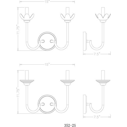 Allistair Wall Sconce Wall Light in Textured White