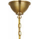 Amber Lewis Griffin LED 31 inch Hand-Rubbed Antique Brass and Saddle Leather Chandelier Ceiling Light