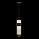 Bond LED 8 inch Black and Gold Pendant Ceiling Light in Bahama Sand Studio Glass, Black/Gold