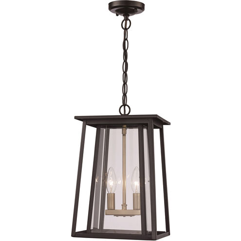 Geode 2 Light 9 inch Black Outdoor Hanging Lantern
