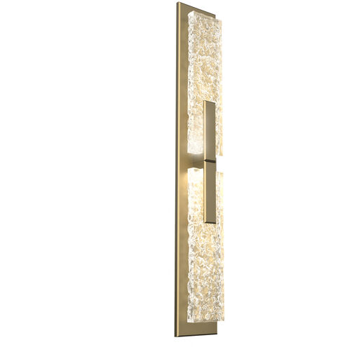 Glacier LED 5 inch Gilded Brass Indoor Sconce Wall Light in 3000K LED, Double