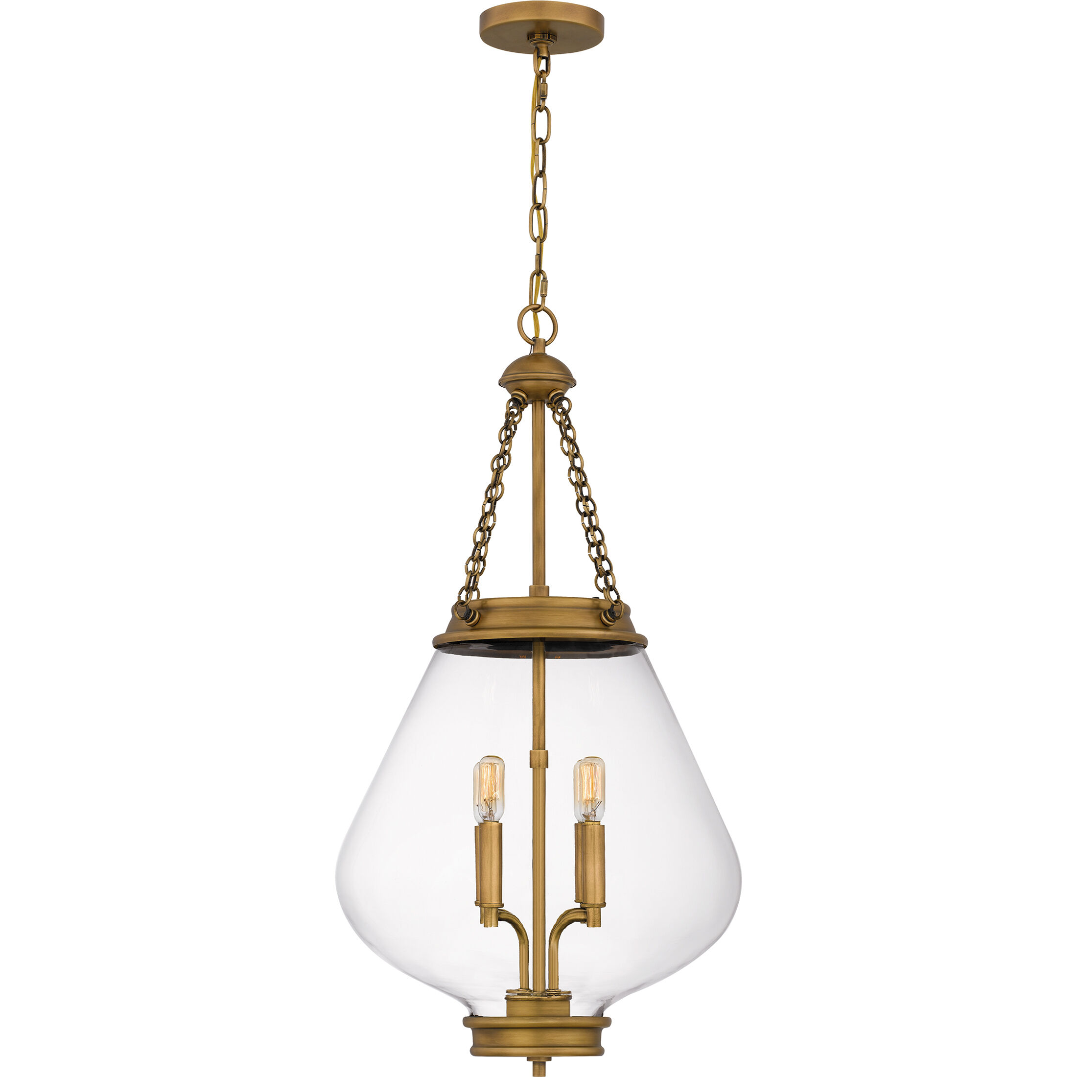 Wallace 4 Light 16 inch Weathered Brass Pendant Ceiling Light