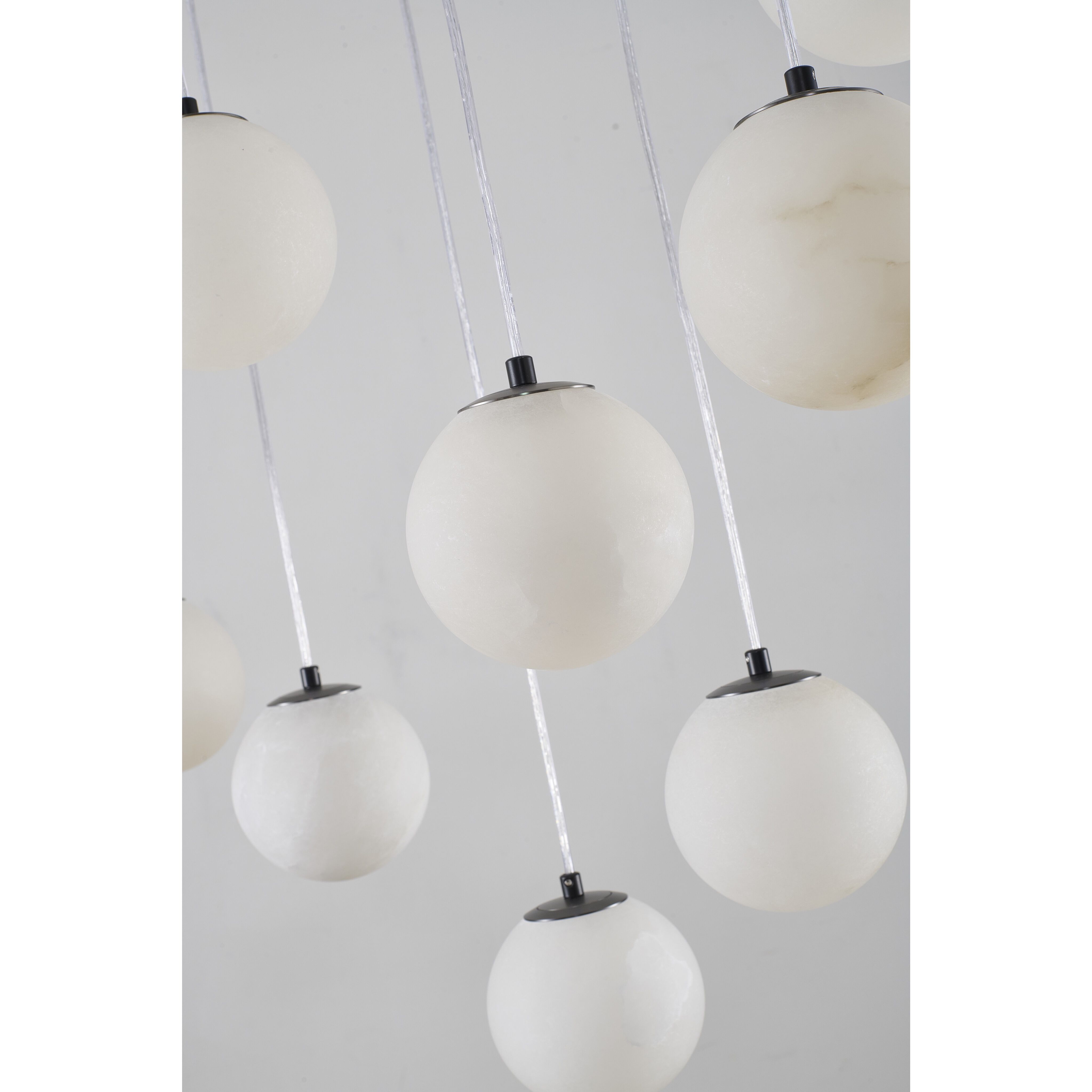 WHP Series 14 Light 14 inch Black Chandelier Ceiling Light