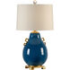 Wildwood 34 inch 100 watt Largo Blue Glaze Table Lamp Portable Light