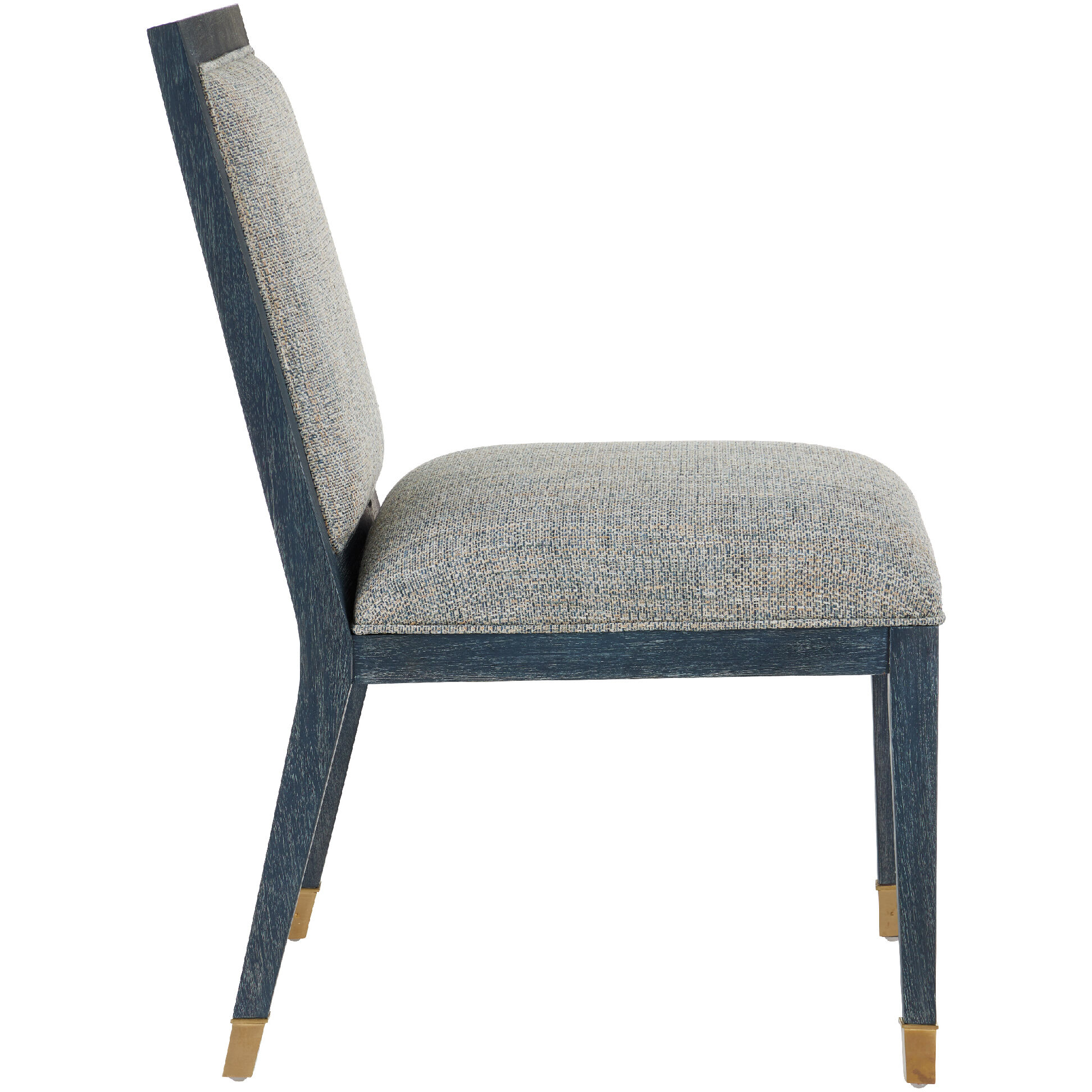 Santos Vintage Navy/Performance Barrett Dusk/Satin Brass Side Chair