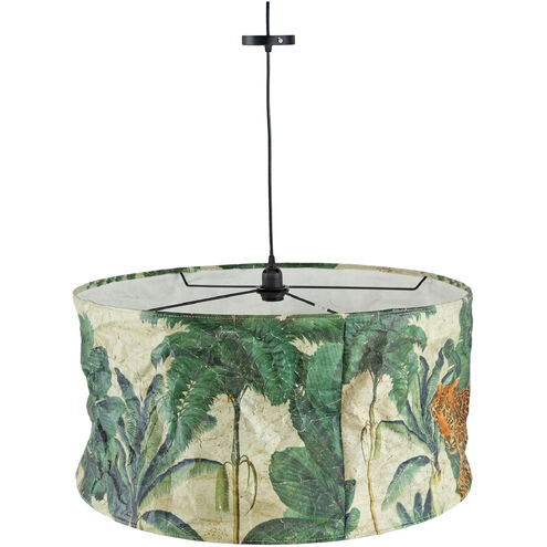 Safari 28 inch Green and Brown and Black Pendant Light Ceiling Light