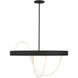Sean Lavin Uneri LED 38 inch Nightshade Black Chandelier Ceiling Light