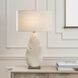 Palm Leaf 31.25 inch 150 watt Matte White Glaze and Brass Table Lamp Portable Light
