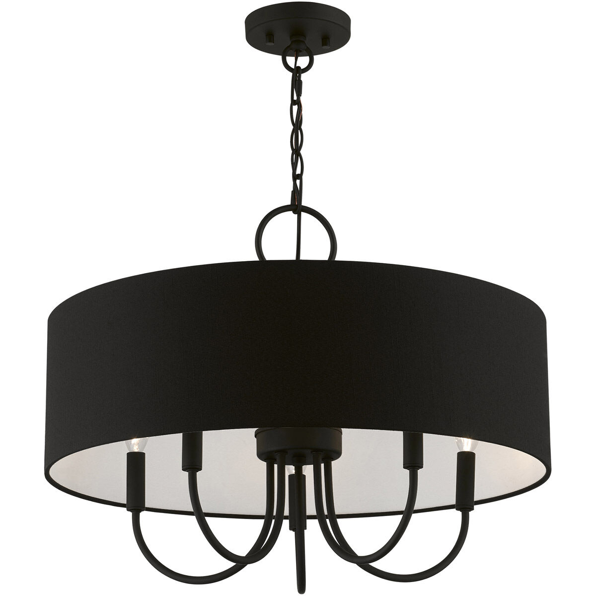 Birchwood 5 Light 23 inch Black Pendant Chandelier Ceiling Light