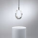 Forever Trinity LED 3.5 inch Polished Chrome Pendant Ceiling Light in Black Rope, Black Rope