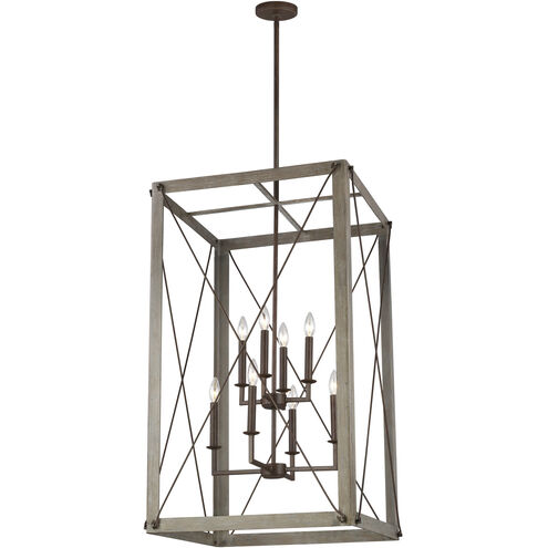 Sean Lavin Thornwood 8 Light 23.13 inch Washed Pine Pendant Ceiling Light