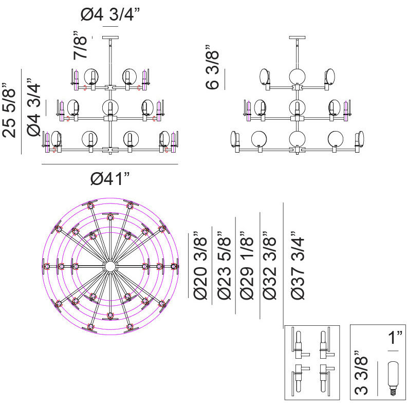Cloudburst 24 Light 41 inch Champagne Gold Pendant Ceiling Light