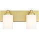 Soledad 2 Light 16.25 inch Brushed Gold Vanity Wall Light