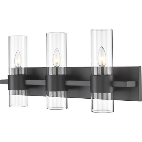 Lawson 3 Light 25 inch Matte Black Vanity Wall Light