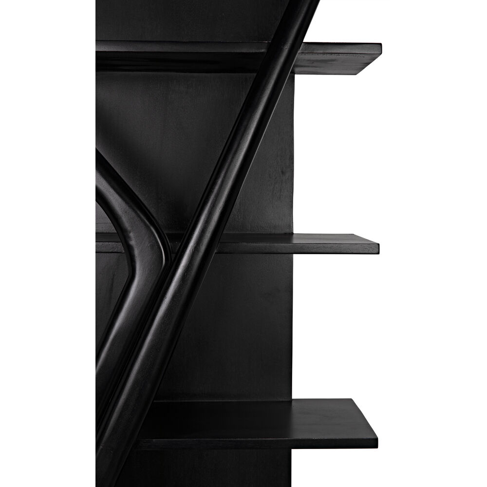 Vetra Hand Rubbed Black Bookcase