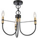 Foundry 3 Light 18.11 inch Black and Brass Pendant Ceiling Light