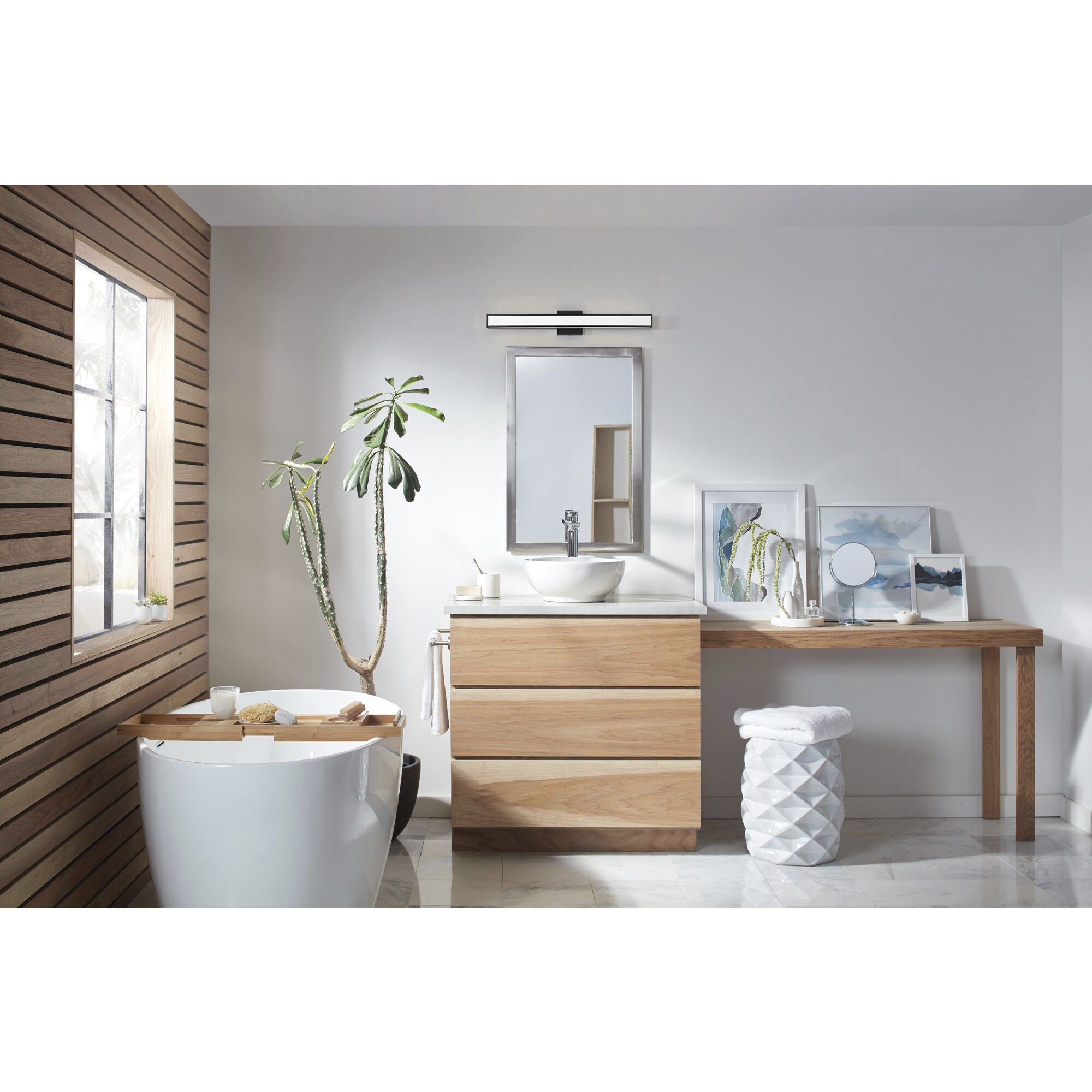 Alto LED 24 inch Black Vanity Light Wall Light, Vertical