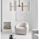 Drew & Jonathan Capalino 8 Light 30 inch Satin Brass Chandelier Ceiling Light