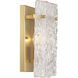Brookstreet Wall Sconce Wall Light in Legacy Brass, Clear Handmade Glass
