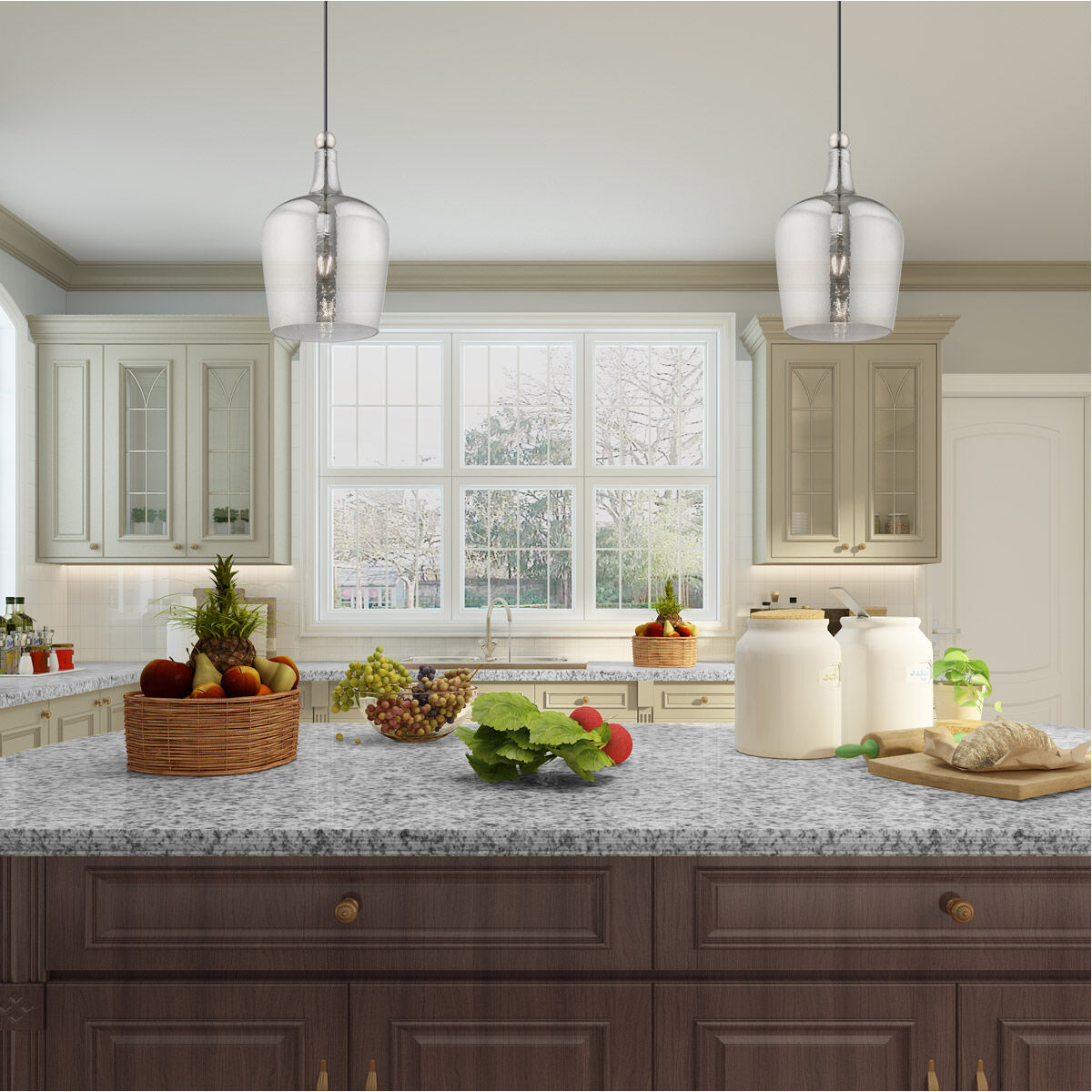 Art Glass 1 Light 9 inch Brushed Nickel Mini Pendant Ceiling Light