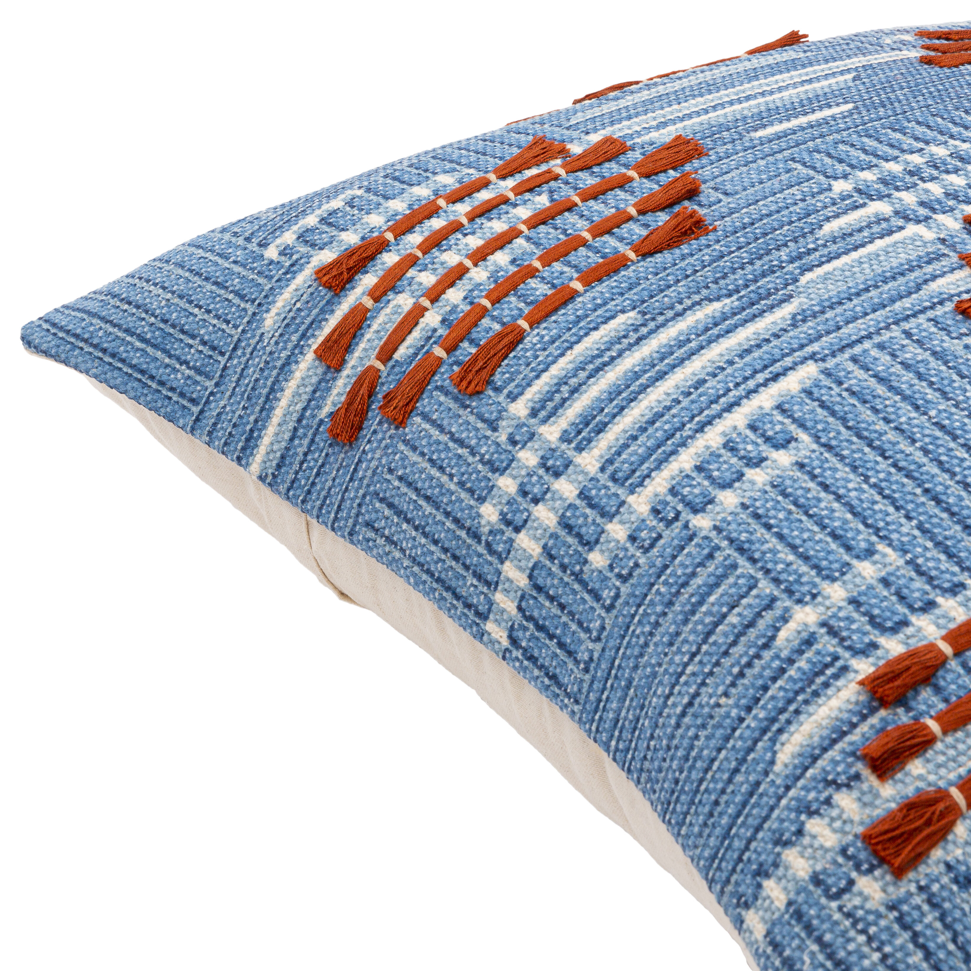 Ashbury 22 inch Blue Pillow Kit in 14 x 22, Lumbar