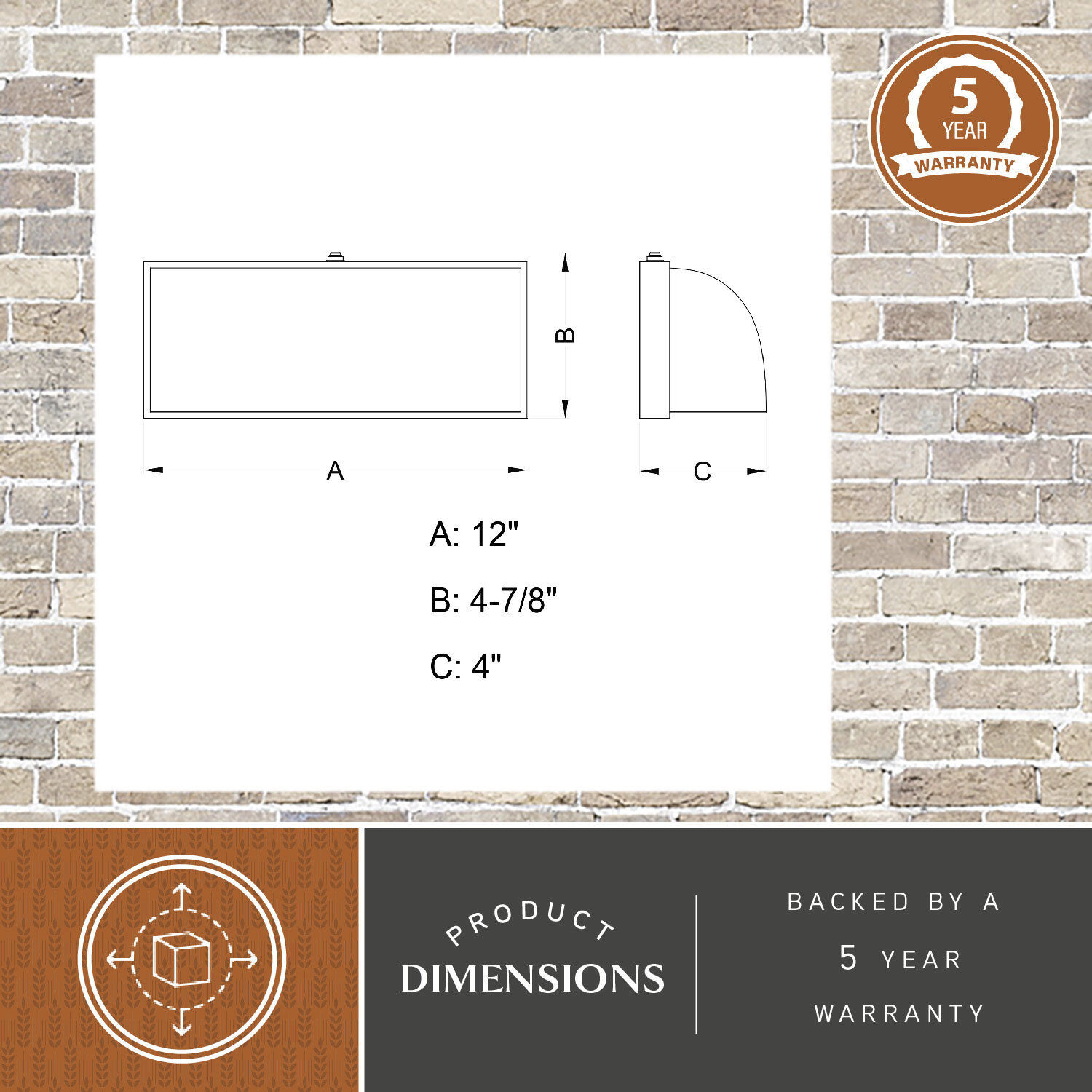 Walsh LED 4.75 inch Dark Bronze Outdoor Wall