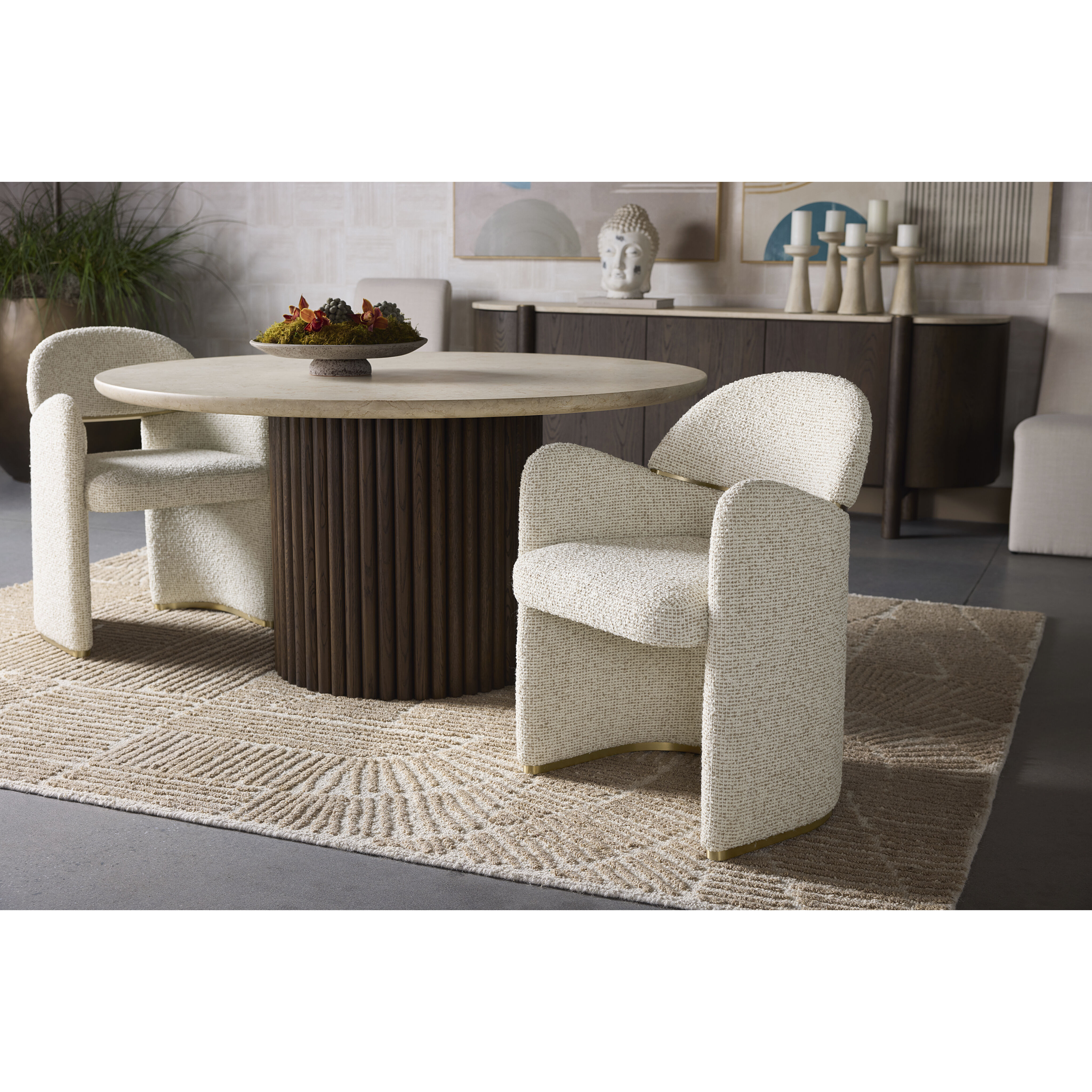 Banyan 59 X 30 inch Cream / Mocha Dining Table