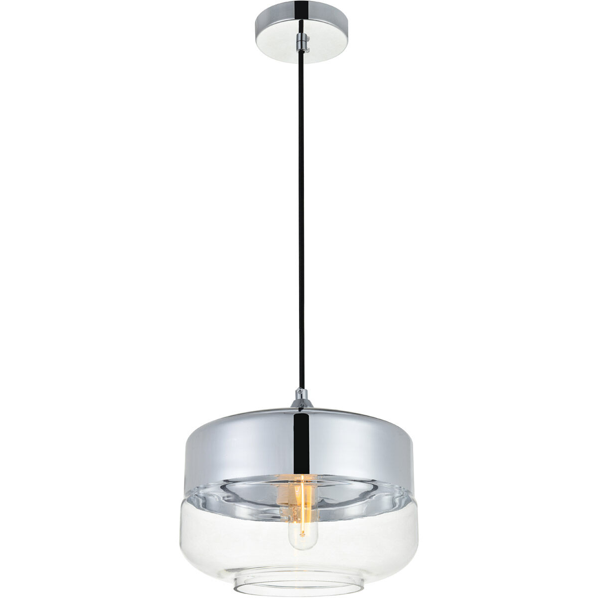 Lock Haven 1 Light 9.8 inch Chrome Pendant Ceiling Light