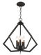 Prism 5 Light 20 inch Bronze Chandelier Ceiling Light