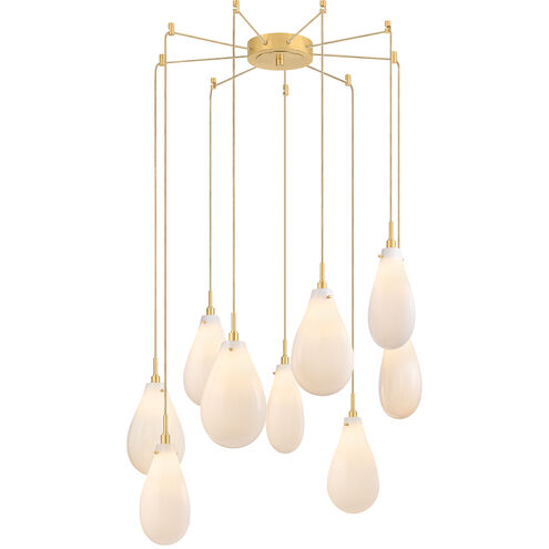 Ironwood 9 Light 30 inch Aged Brass Chandelier Ceiling Light