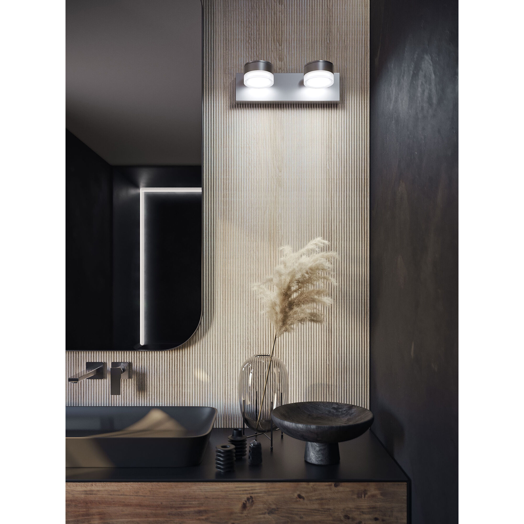 Emma LED 16 inch Satin Nickel Vanity Light Wall Light