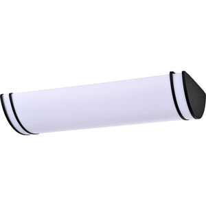 Glamour LED 12 inch Matte Black Linear Flush Mount Ceiling Light