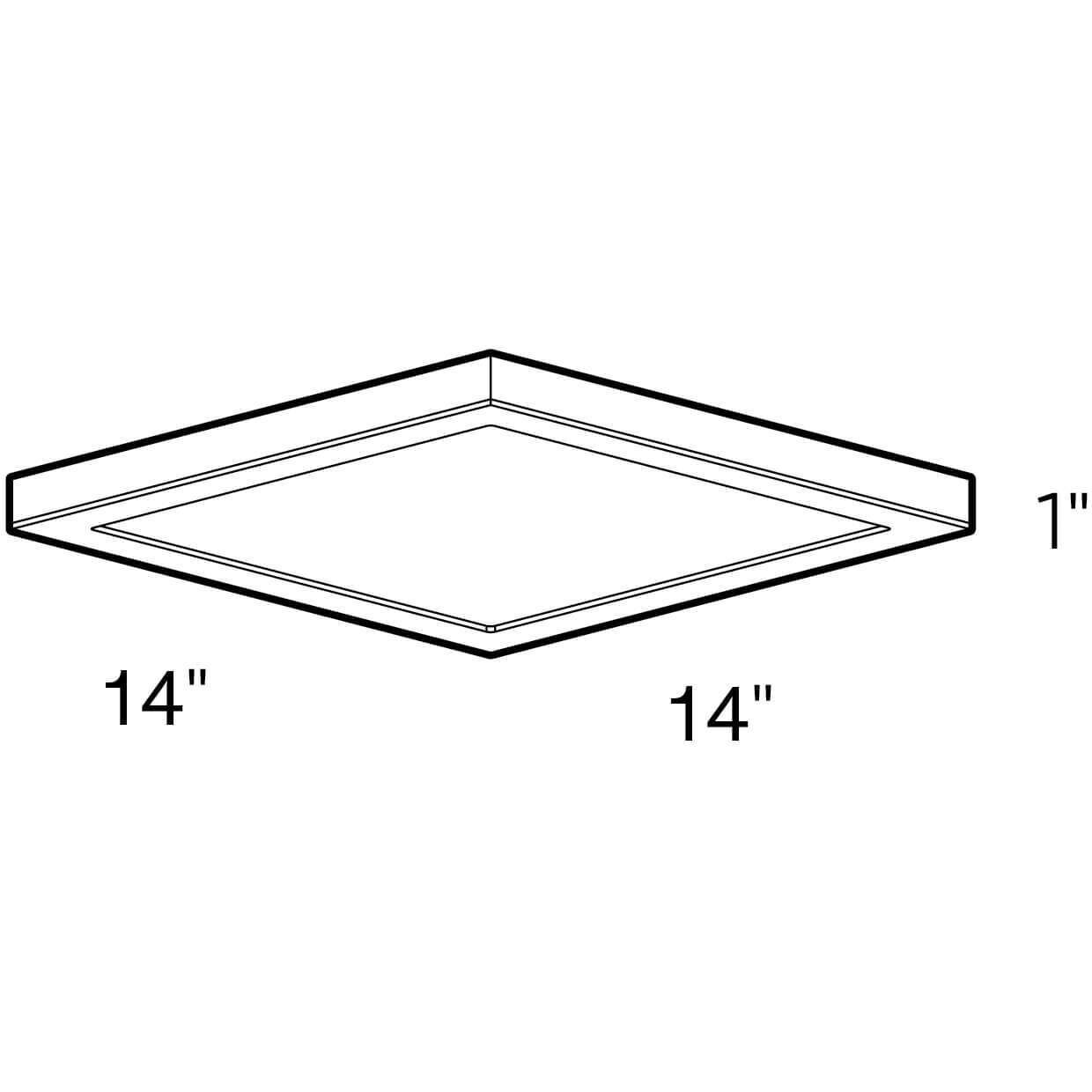 Delta LED 14 inch White Flushmount Ceiling Light, Indoor/Outdoor