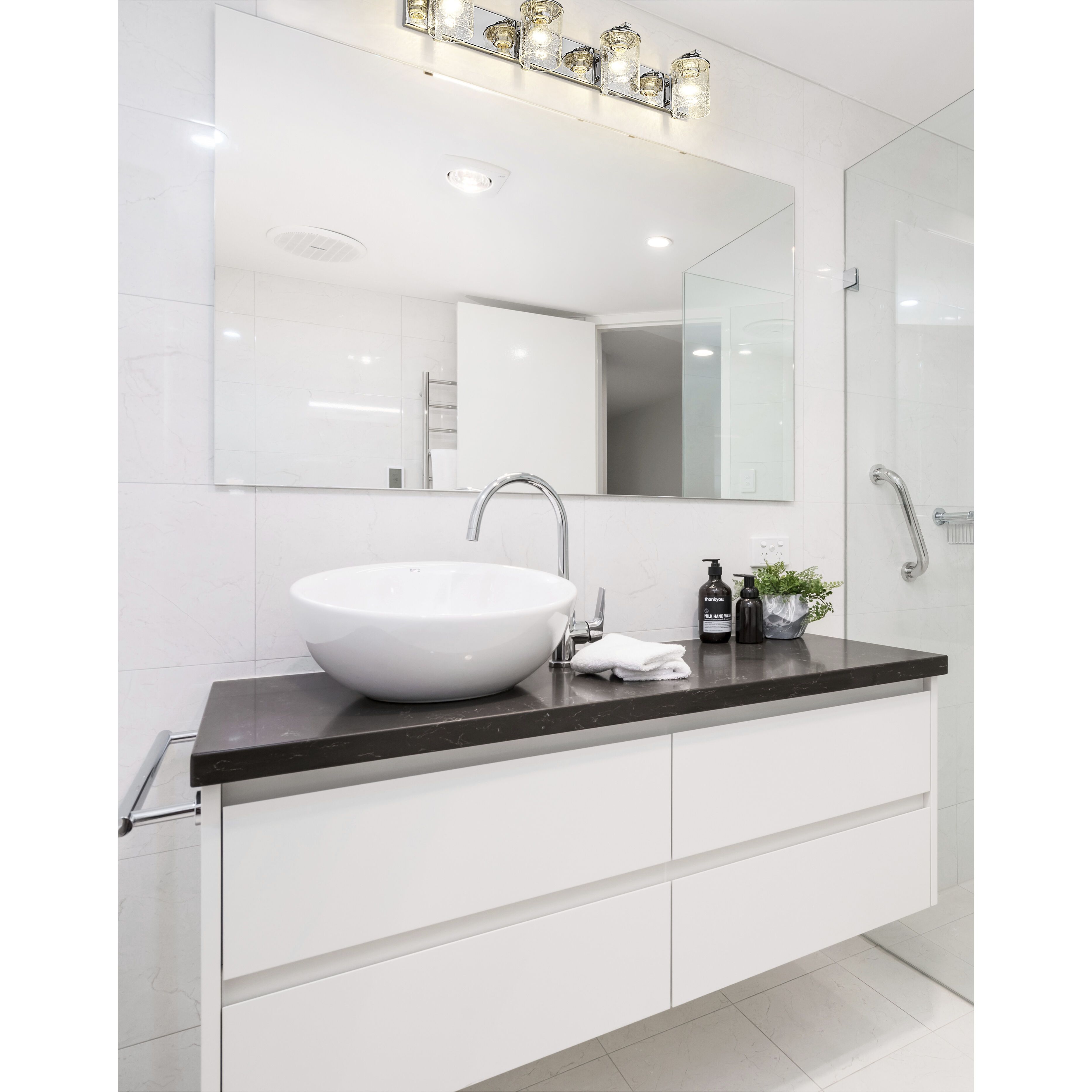 Beckett 4 Light 34 inch Chrome Vanity Wall Light