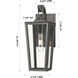 Madison 1 Light 14.38 inch Matte Black Outdoor Sconce in Clear Glass