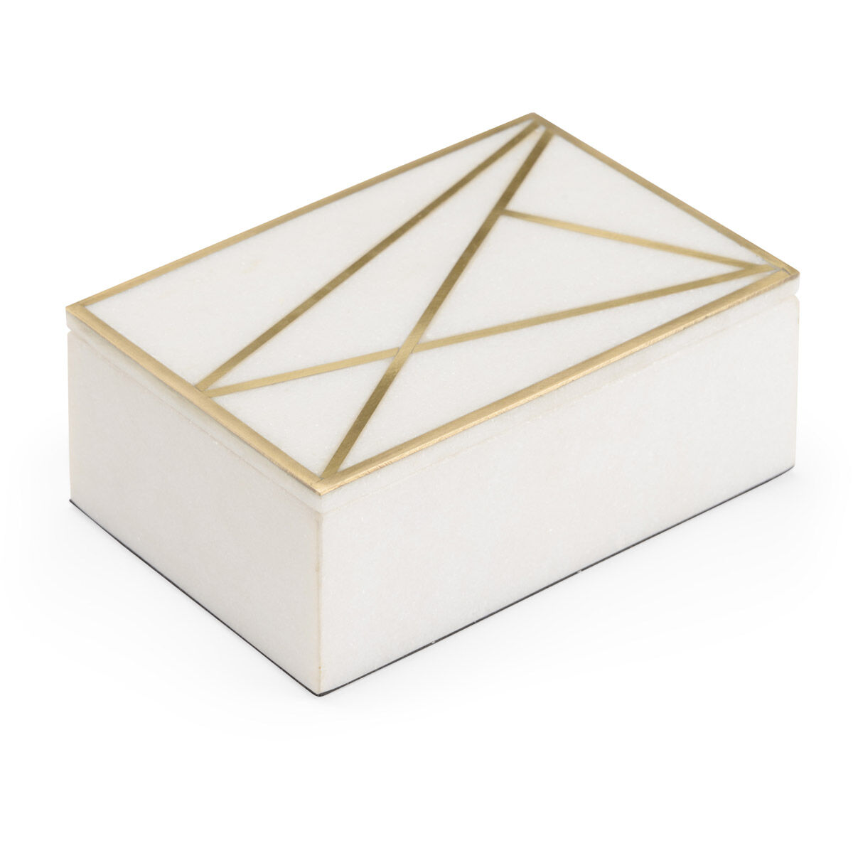 Wildwood 8 inch Natural White/Antique Gold Box