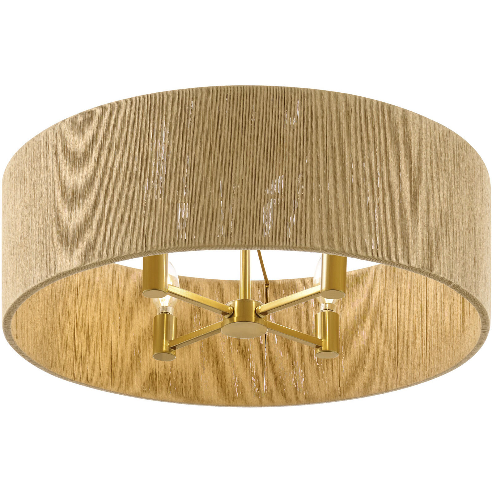 Maynard 4 Light 22 inch Warm Brass Flush Mount Ceiling Light