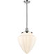 Franklin Restoration Bullet 1 Light 12 inch Polished Chrome Mini Pendant Ceiling Light in Incandescent, Matte White