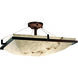 LumenAria 6 Light 53 inch Dark Bronze Semi-Flush Ceiling Light in Incandescent, Bowl