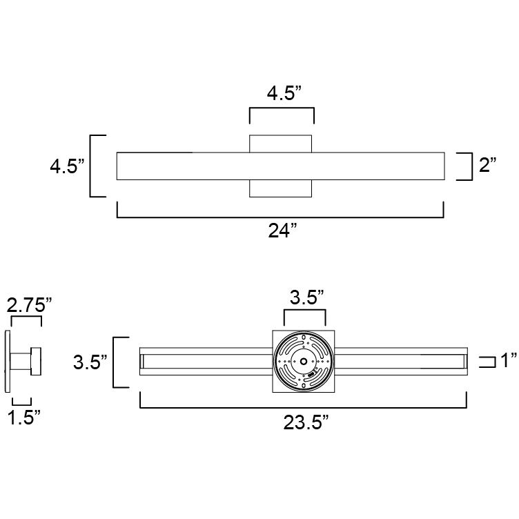 Alumilux Line 5CCT LED 4.5 inch White Outdoor Wall Mount
